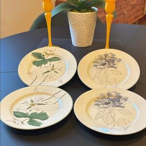 EUC, Block Spal Portugal, Set of 4 8” Plates, 1981 & 1982.  Mary Lou Goertzen